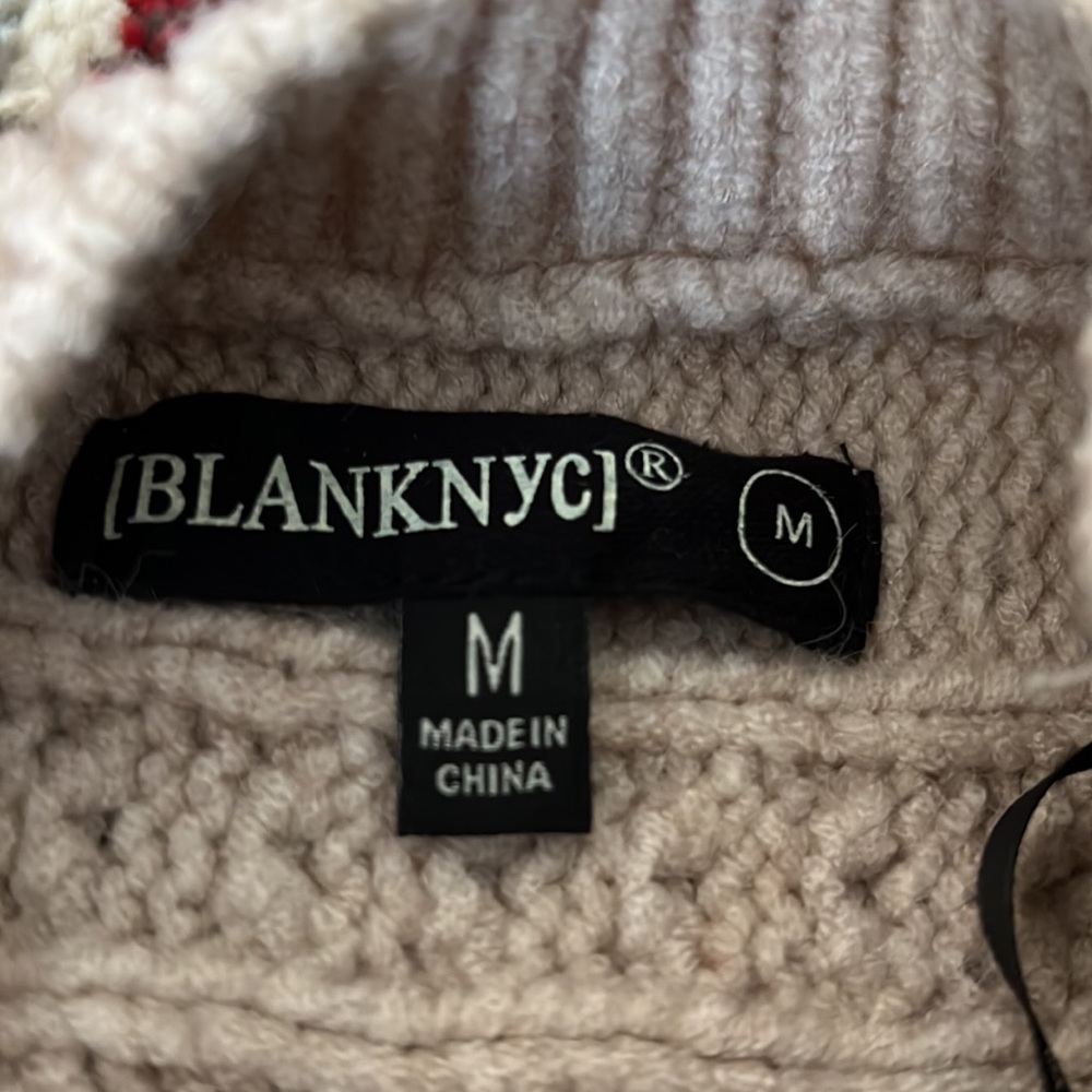 Brand: BLANK NYC |  Cry Me A River, Horizontal Cable, Crew Neck Sweater - Picture 3 of 4